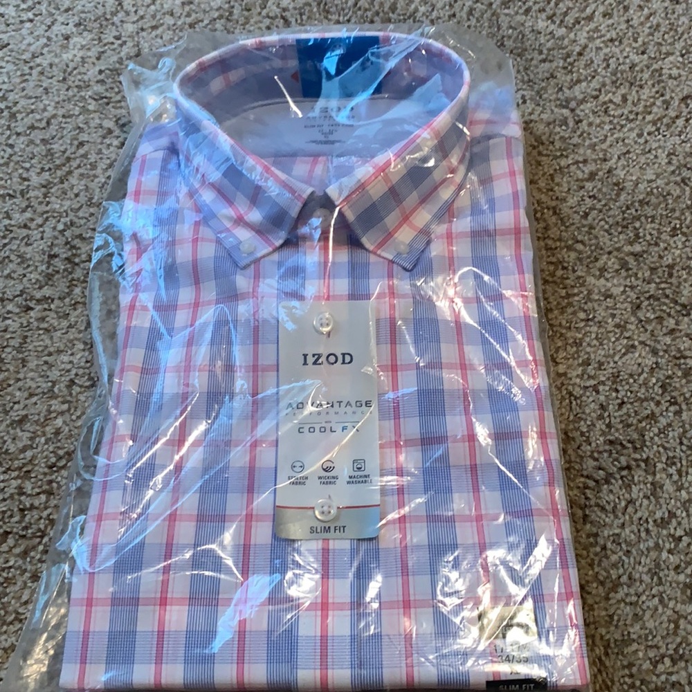 Izod XL Slim Fit Button Down New In Original Bag